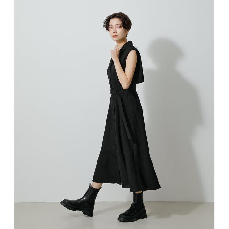 OPEN COLLAR GILET ONEPIECE[品番：AZLW0019730]｜AZUL BY MOUSSY 