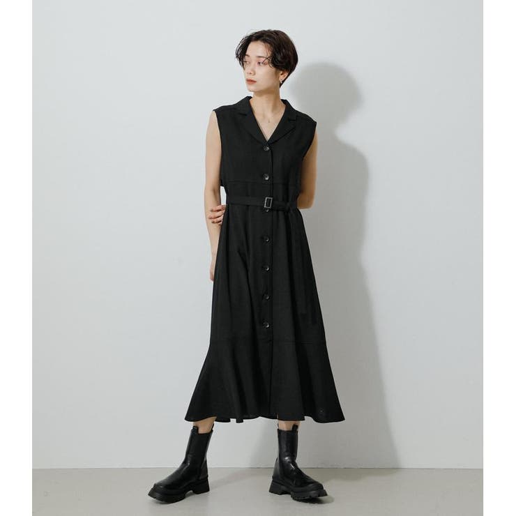 OPEN COLLAR GILET ONEPIECE[品番：AZLW0019730]｜AZUL BY MOUSSY（アズールバイマウジー ）のレディースファッション通販｜SHOPLIST（ショップリスト）