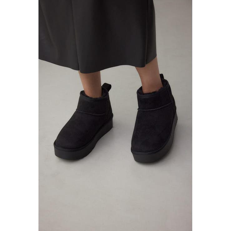 厚底ムートンショートブーツ | AZUL BY MOUSSY | 詳細画像3 