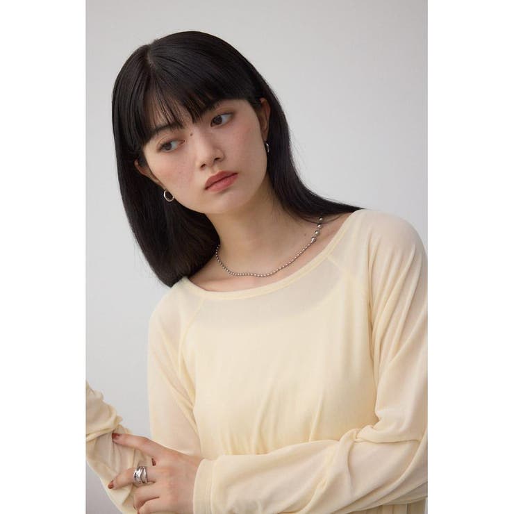 ベロアアシメカットトップス | AZUL BY MOUSSY | 詳細画像2 