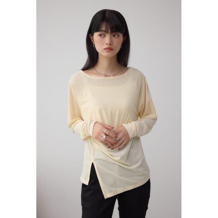 ベロアアシメカットトップス | AZUL BY MOUSSY | 詳細画像3 