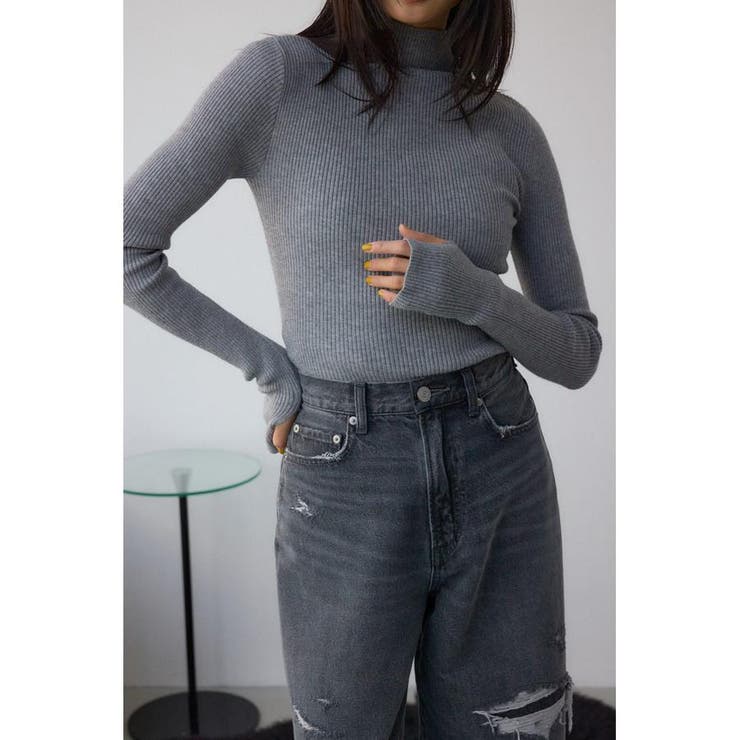 T.GRY | サムホールリブニットトップス | AZUL BY MOUSSY
