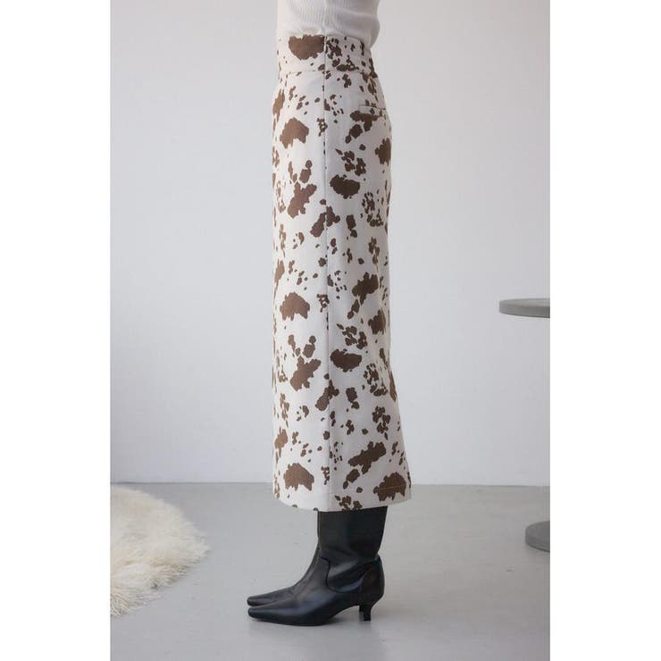 カウ柄ジャガードタイトスカート | AZUL BY MOUSSY | 詳細画像6 