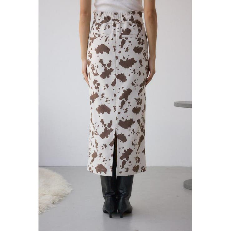 カウ柄ジャガードタイトスカート | AZUL BY MOUSSY | 詳細画像7 