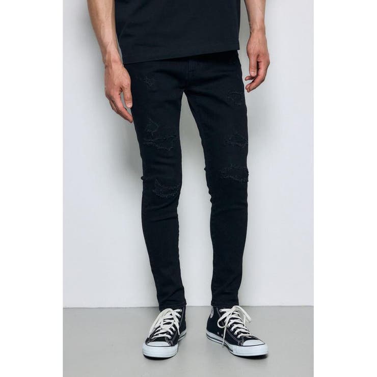 BLK | AZUL DENIM リペアスキニー | AZUL BY MOUSSY