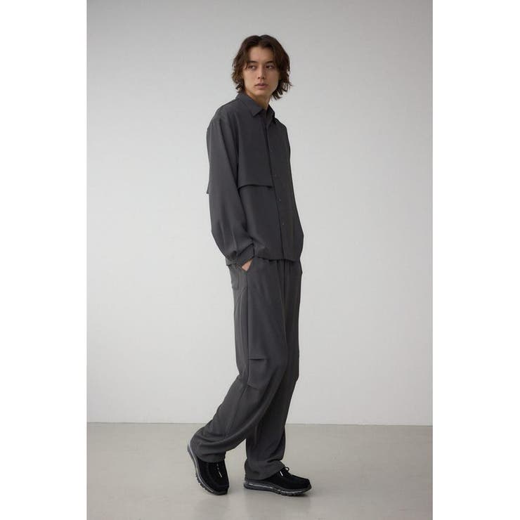 C/Tトロミアシンメトリー長袖シャツ | AZUL BY MOUSSY | 詳細画像31 