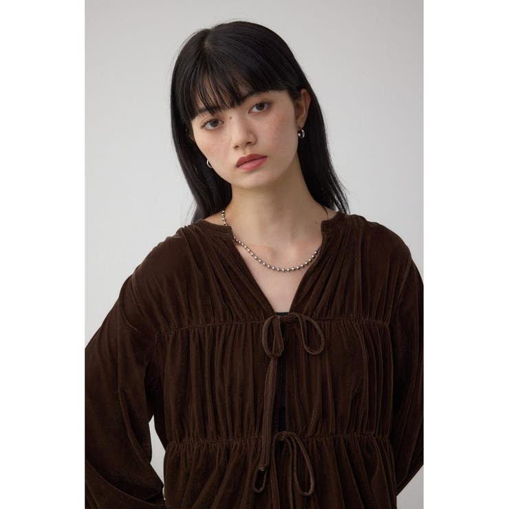 ベロアリボンブラウス | AZUL BY MOUSSY | 詳細画像13 