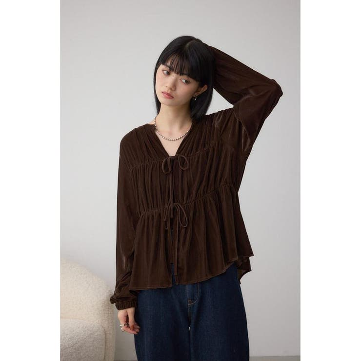 ベロアリボンブラウス | AZUL BY MOUSSY | 詳細画像14 