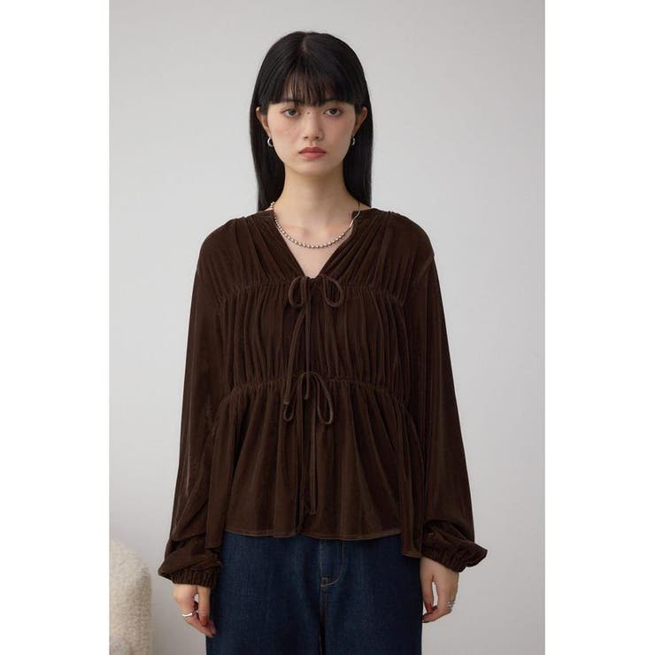 ベロアリボンブラウス | AZUL BY MOUSSY | 詳細画像16 