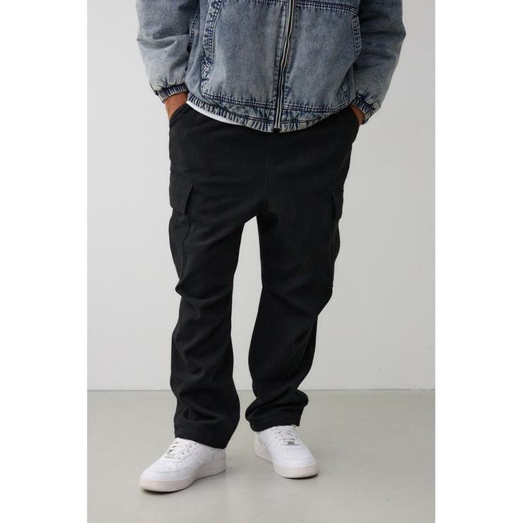 BLK | フェイクメルトンカーゴパンツ | AZUL BY MOUSSY