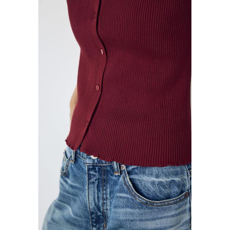 ネックレース5分袖ニットトップス | AZUL BY MOUSSY | 詳細画像25 
