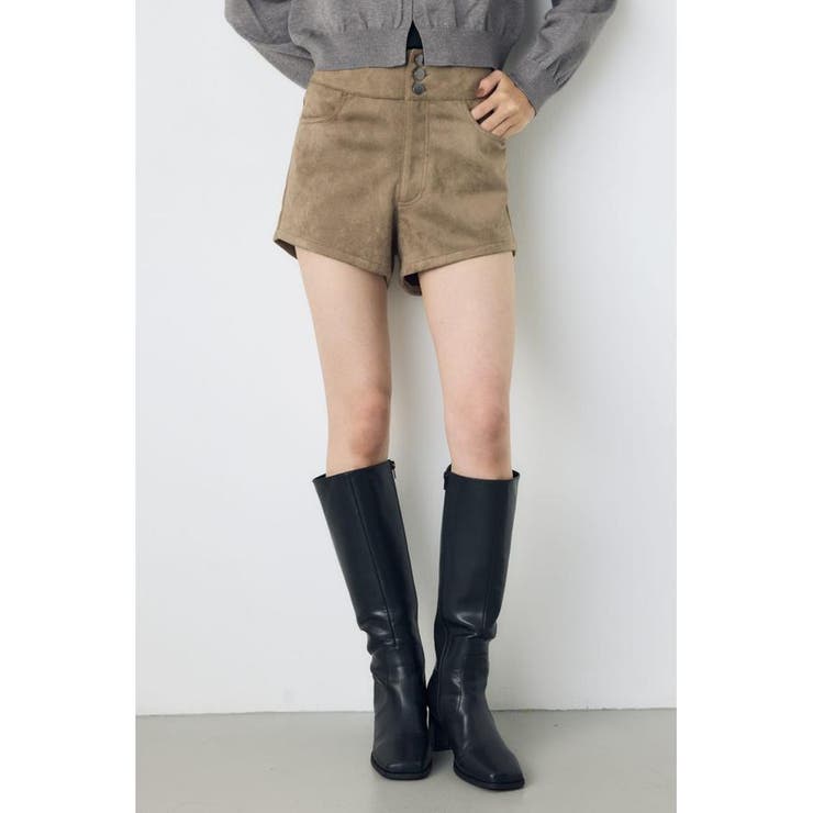 フェイクスエードハイウエストボタンショートパンツ | AZUL BY MOUSSY | 詳細画像10 