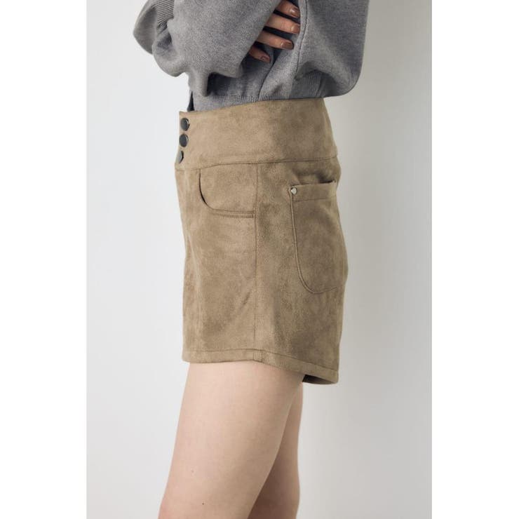フェイクスエードハイウエストボタンショートパンツ | AZUL BY MOUSSY | 詳細画像13 