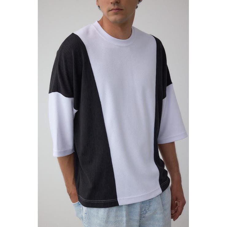 柄WHT5 | 異素材スウィッチングトップス | AZUL BY MOUSSY