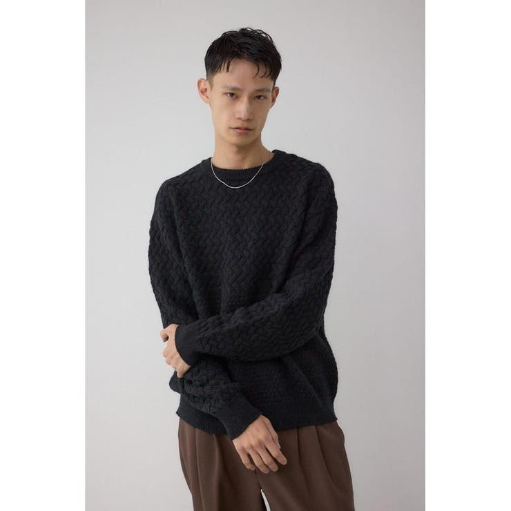 バスケット編み切り替えニットトップス | AZUL BY MOUSSY | 詳細画像14 