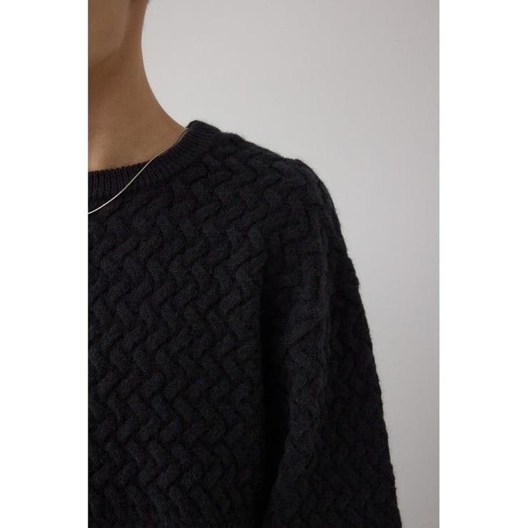 バスケット編み切り替えニットトップス | AZUL BY MOUSSY | 詳細画像20 