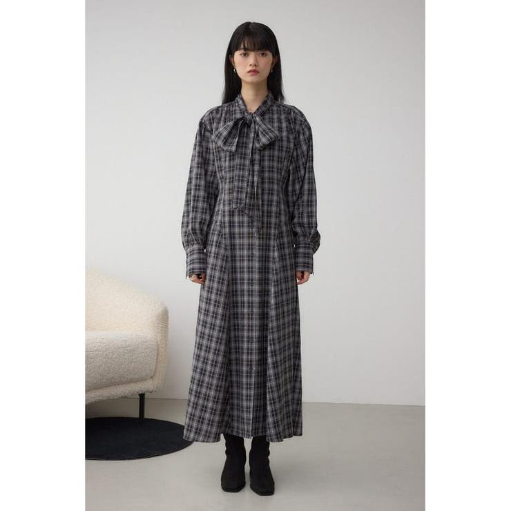 チェックボウタイワンピース | AZUL BY MOUSSY | 詳細画像5