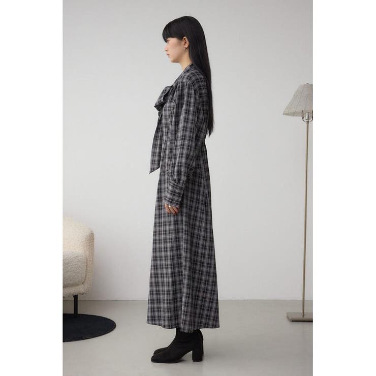 チェックボウタイワンピース | AZUL BY MOUSSY | 詳細画像6