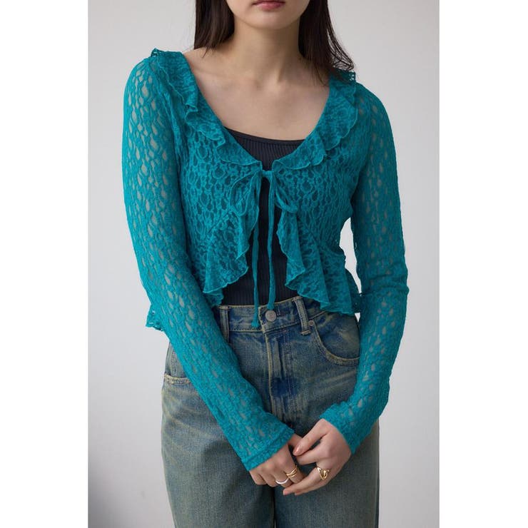 ジル スチュアート JILL STUART レースカラーニットカーディガン