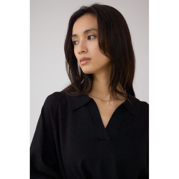 ポロカラーフォルムニットプルオーバー | AZUL BY MOUSSY | 詳細画像12 