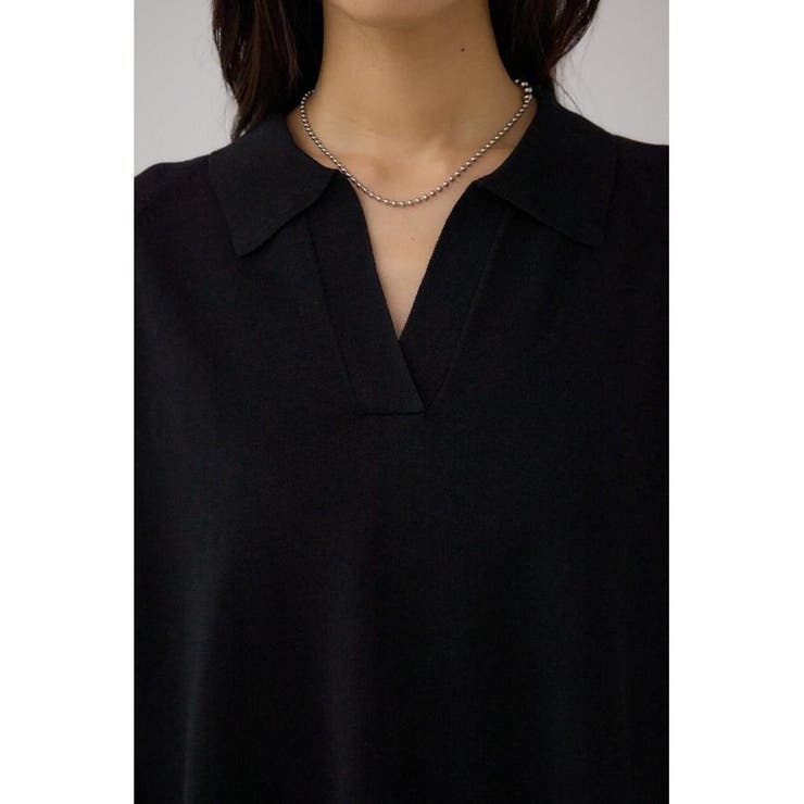 ポロカラーフォルムニットプルオーバー | AZUL BY MOUSSY | 詳細画像18 