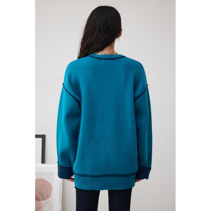 配色クルーネックニットトップス | AZUL BY MOUSSY | 詳細画像19 