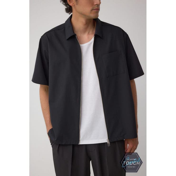 BLK | C/Tテックドッツジップシャツ | AZUL BY MOUSSY