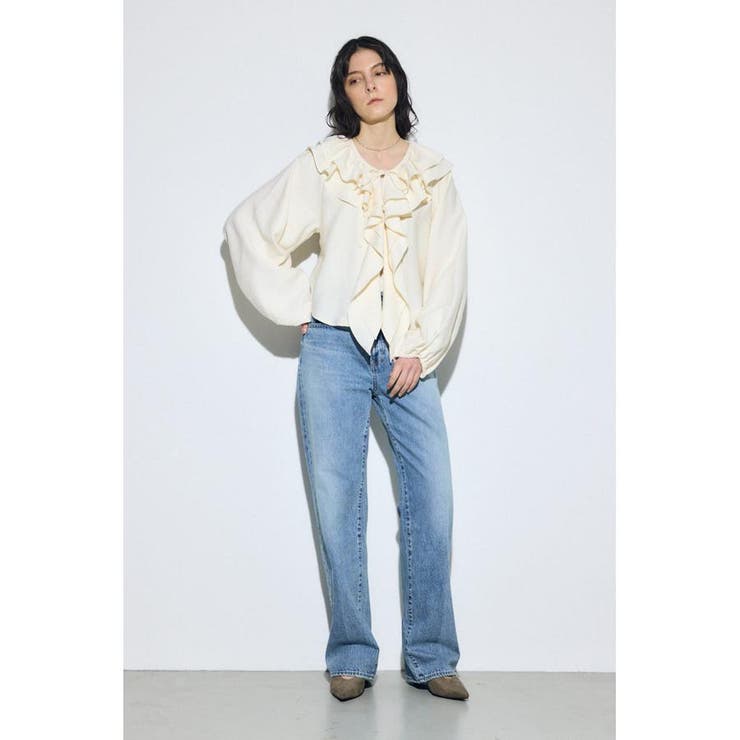 ラッフルロングスリーブブラウス | AZUL BY MOUSSY | 詳細画像5 