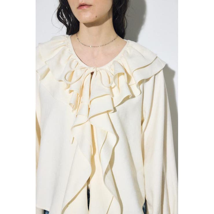 ラッフルロングスリーブブラウス | AZUL BY MOUSSY | 詳細画像6 