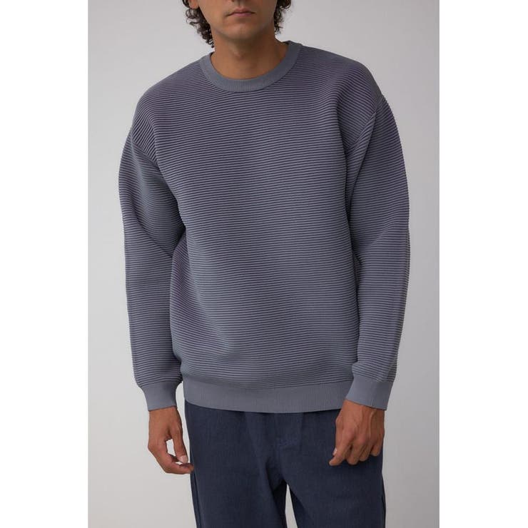 GRY | ミックスカラーリップル編みニットトップス | AZUL BY MOUSSY