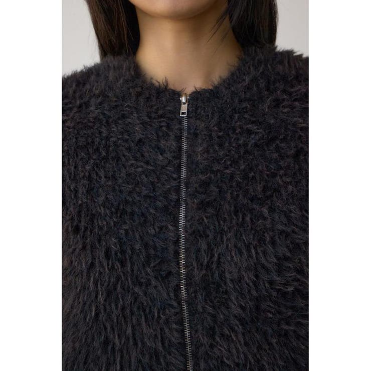 Wジップシャギーニットカーディガン | AZUL BY MOUSSY | 詳細画像7 
