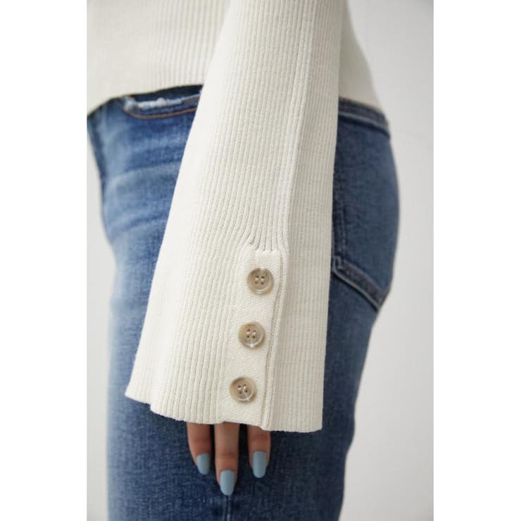 2WAY SLEEVE BUTTON RIB KNIT | AZUL BY MOUSSY | 詳細画像9 