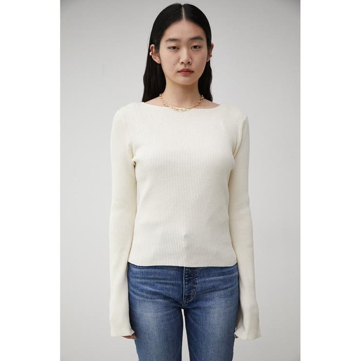 楽天市場】 RIU Shoulder button rib knit ベージュ | www.happychild.co