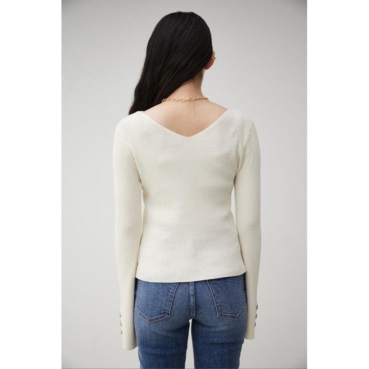 2WAY SLEEVE BUTTON RIB KNIT | AZUL BY MOUSSY | 詳細画像12 