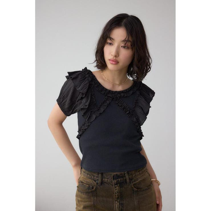 コンビネーション2WAYフリルトップス | AZUL BY MOUSSY | 詳細画像13 