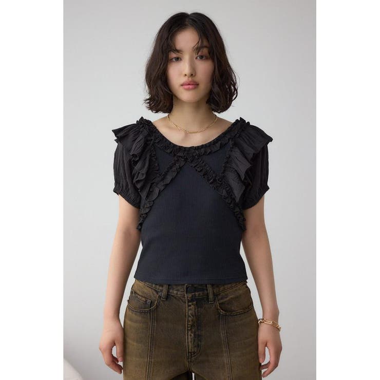 コンビネーション2WAYフリルトップス | AZUL BY MOUSSY | 詳細画像15 