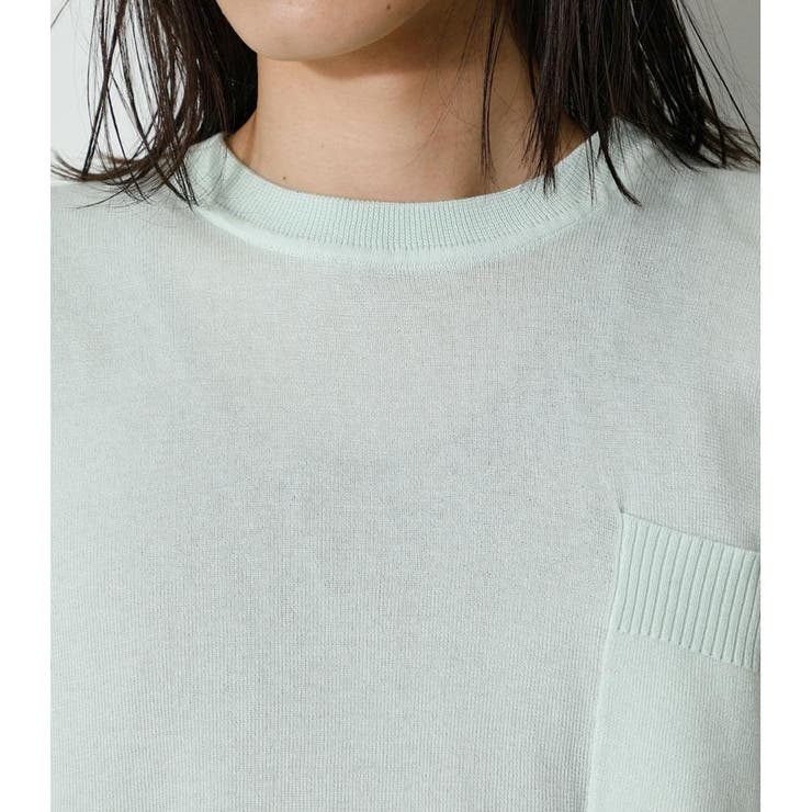 MERCERIZED COTTON KNIT[品番：AZLW0019757]｜AZUL BY MOUSSY