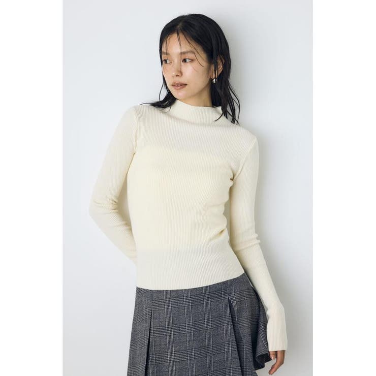 サムホールリブハイネックニット | AZUL BY MOUSSY | 詳細画像2 