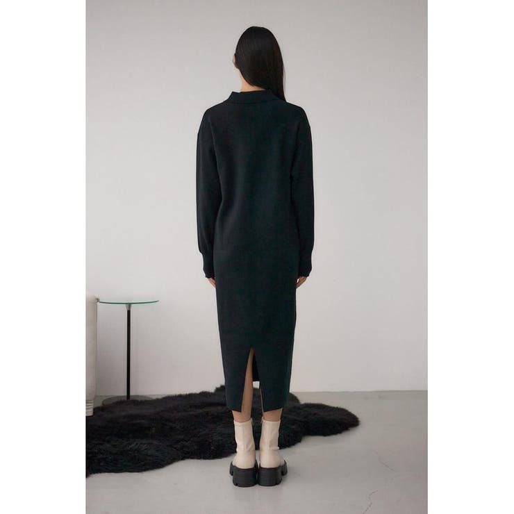 格上げ ポロカラーニットワンピース | AZUL BY MOUSSY | 詳細画像7 