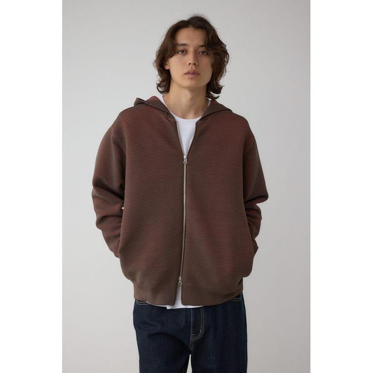 ミックスカラーリップル編みニットパーカー | AZUL BY MOUSSY | 詳細画像17 