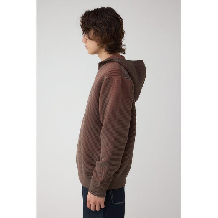 ミックスカラーリップル編みニットパーカー | AZUL BY MOUSSY | 詳細画像20 