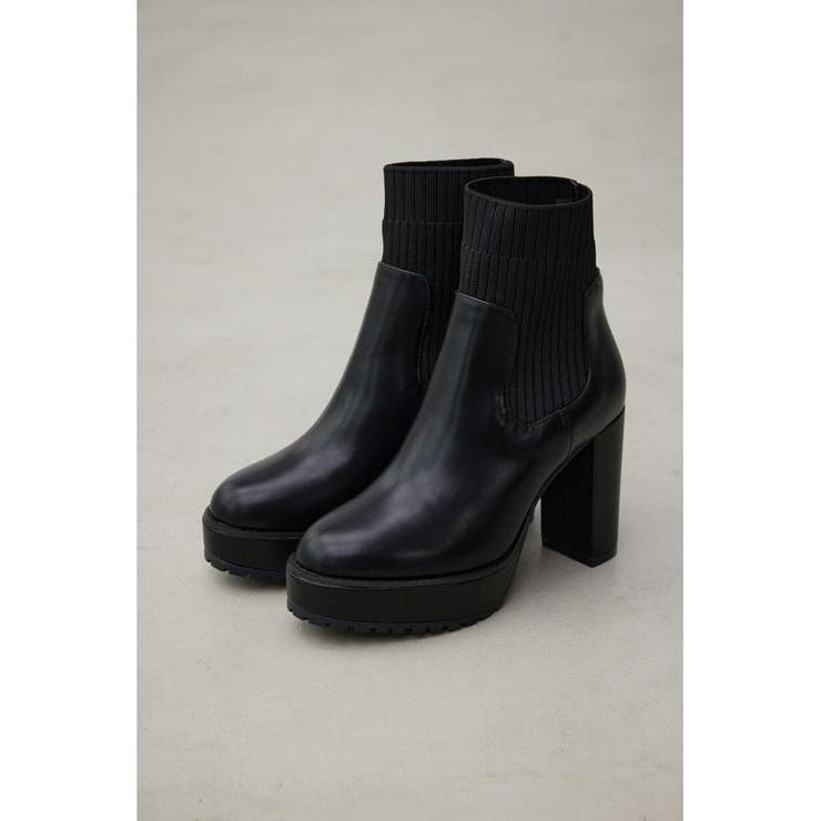 BLK | ソックスヒールブーツ | AZUL BY MOUSSY