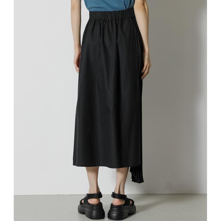 FRONT PLEATS COMBI SKIRT[品番：AZLW0018775]｜AZUL BY MOUSSY