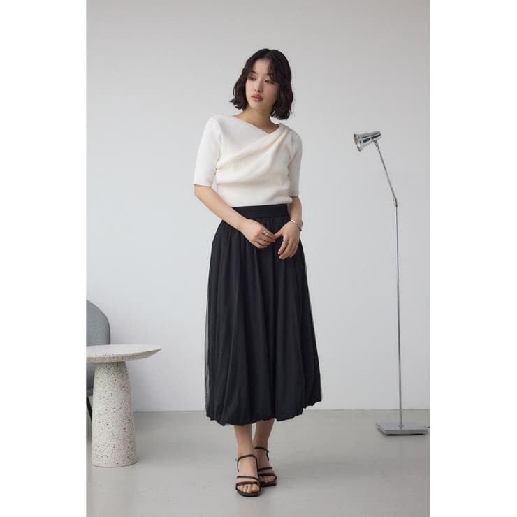 チュールレイヤードバルーンスカート | AZUL BY MOUSSY | 詳細画像12 