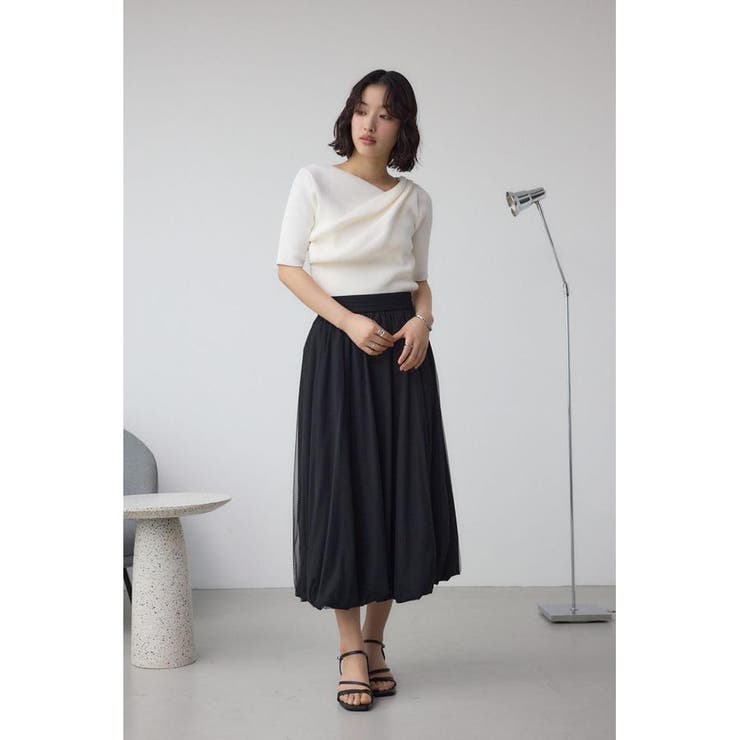 チュールレイヤードバルーンスカート | AZUL BY MOUSSY | 詳細画像12 