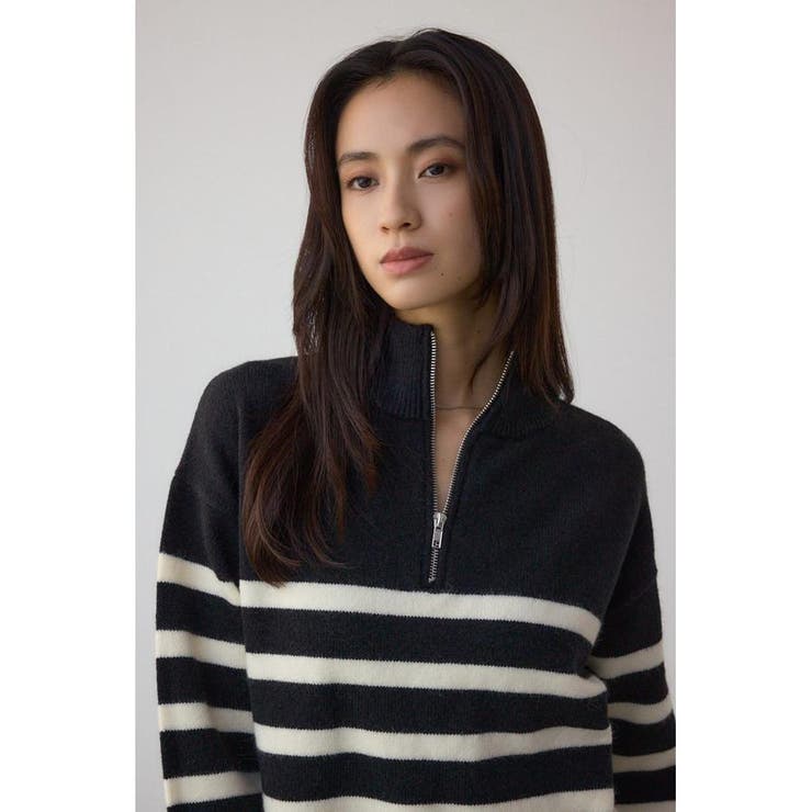 アソートカラーハーフジップニットトップス | AZUL BY MOUSSY | 詳細画像12 