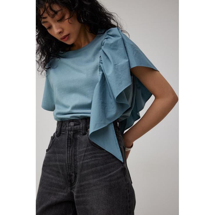 SIDE RUFFLE ASYMMETRY TOPS[品番：AZLW0020987]｜AZUL BY MOUSSY