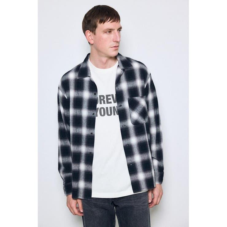 フレンチリネンオンブレーチェックシャツ | AZUL BY MOUSSY | 詳細画像13 