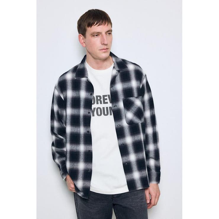 フレンチリネンオンブレーチェックシャツ | AZUL BY MOUSSY | 詳細画像14 