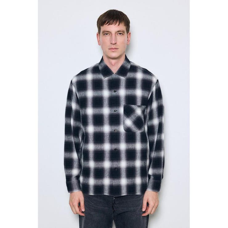 フレンチリネンオンブレーチェックシャツ | AZUL BY MOUSSY | 詳細画像16 